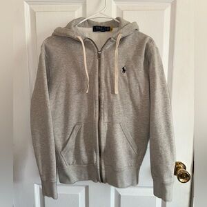 Polo by Ralph Lauren Light Gray Zip-Up Sweater
